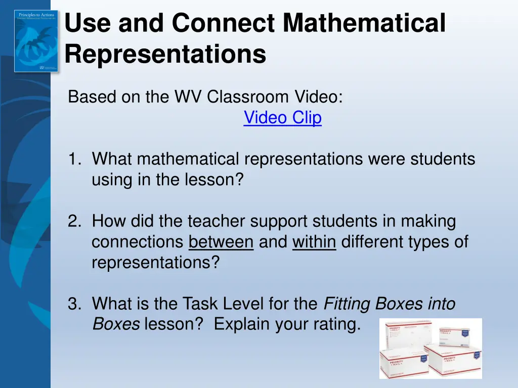 use and connect mathematical representations 3