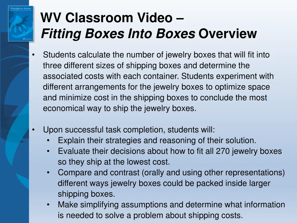 wv classroom video fitting boxes into boxes