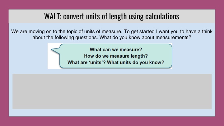 walt convert units of length using calculations