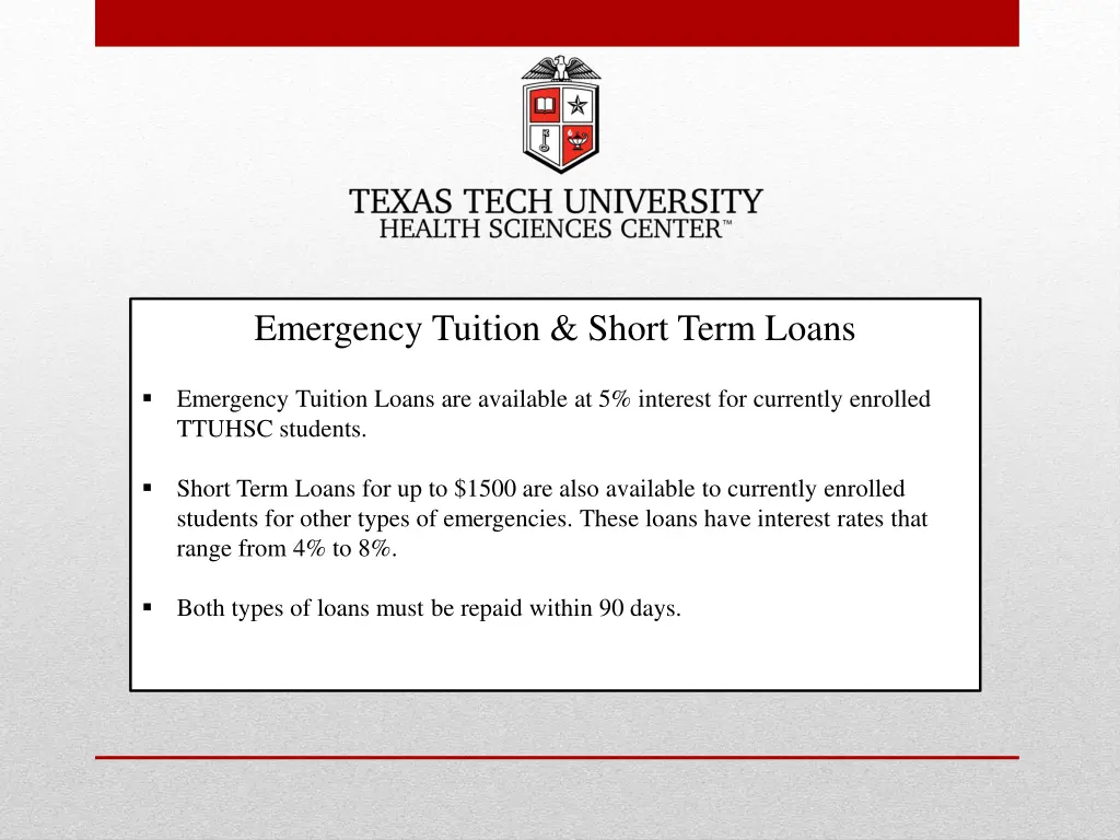 emergency tuition short term loans