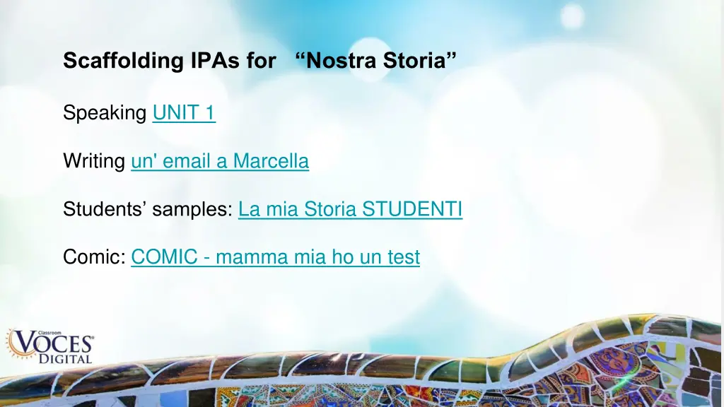 scaffolding ipas for nostra storia