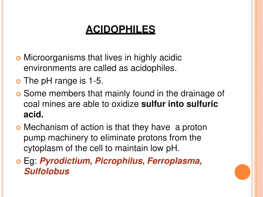 acidophiles