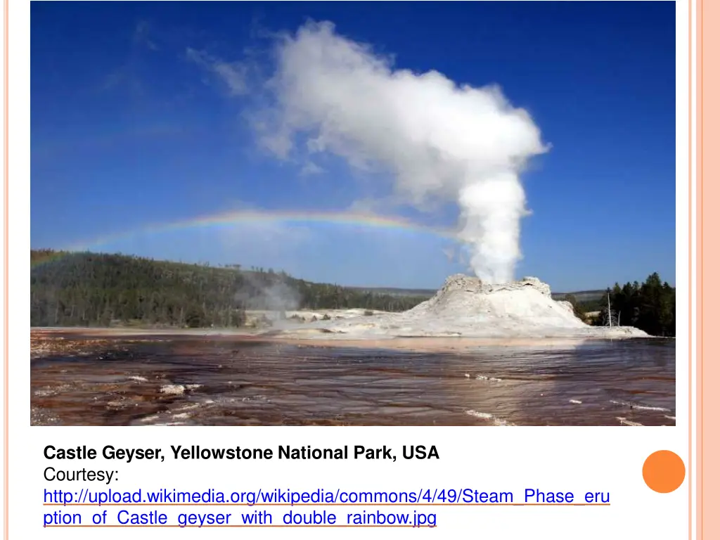 castle geyser yellowstone national park