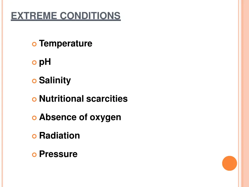 extreme conditions