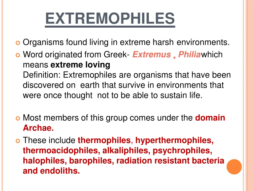 extremophiles