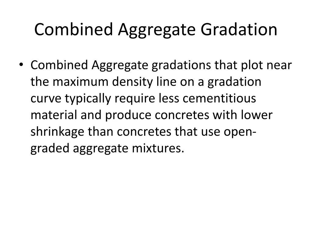 combined aggregate gradation