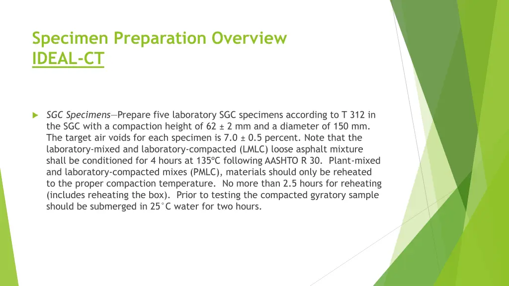 specimen preparation overview ideal ct