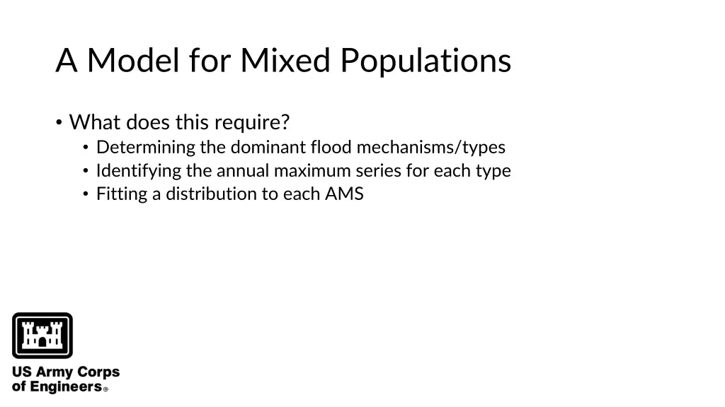 a model for mixed populations 1