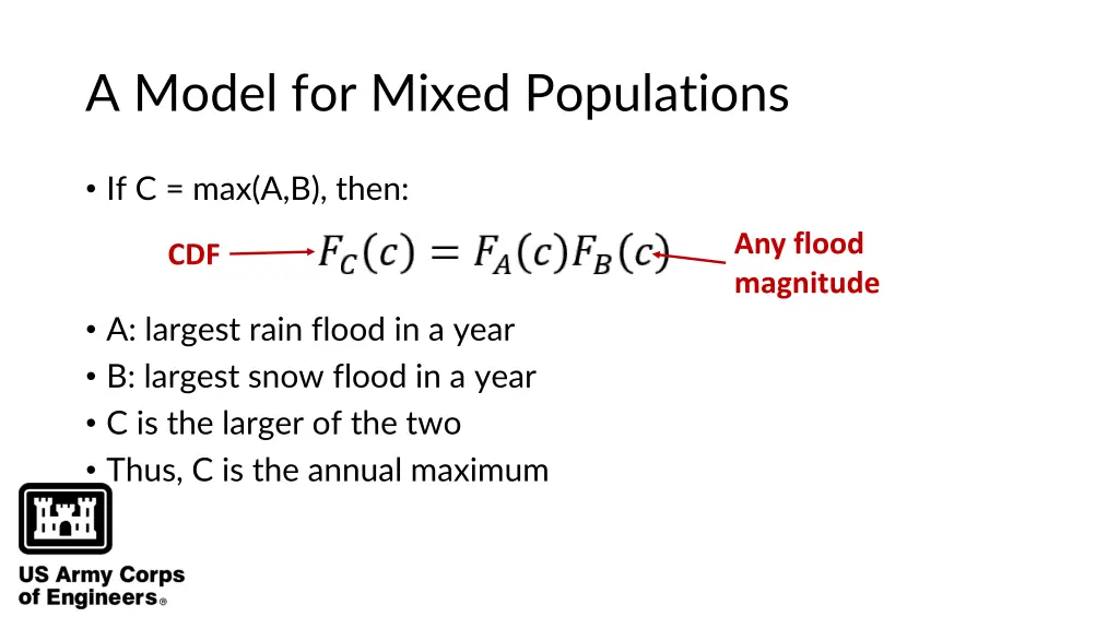 a model for mixed populations