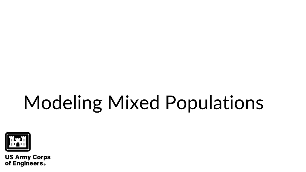 modeling mixed populations