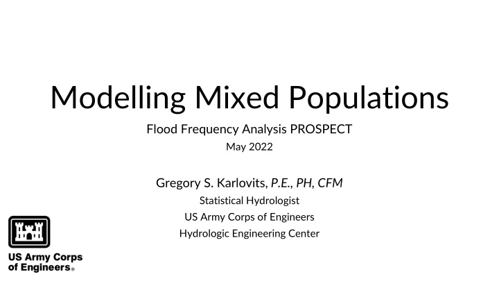 modelling mixed populations flood frequency