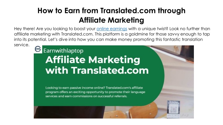 how to earn from translated com through affiliate