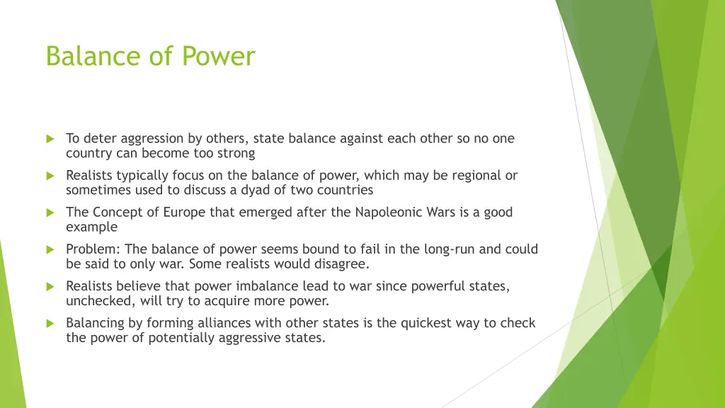 balance of power