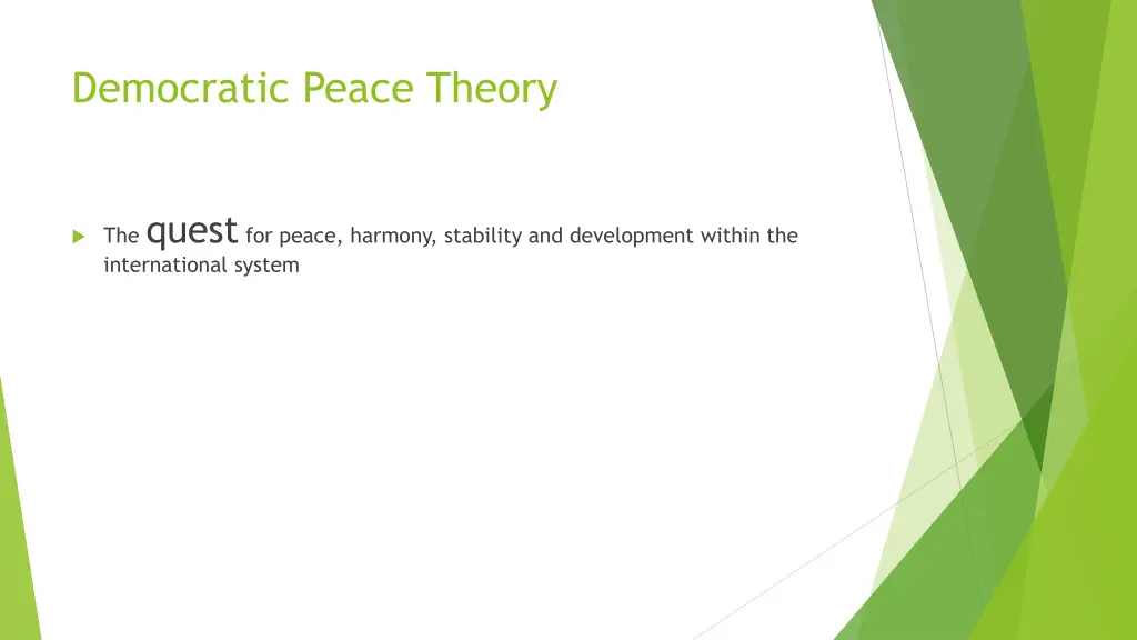 democratic peace theory 1