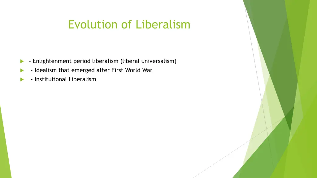 evolution of liberalism