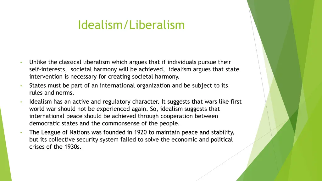 idealism liberalism