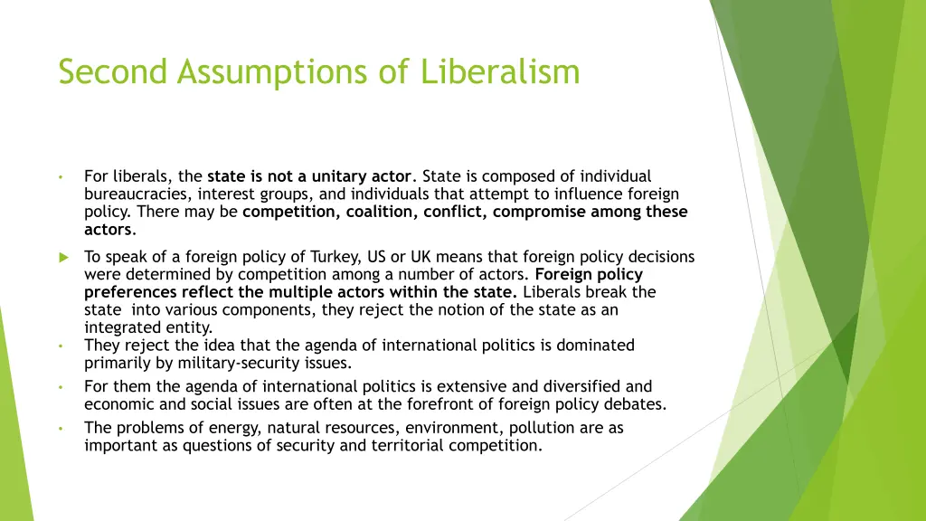 second assumptions of liberalism