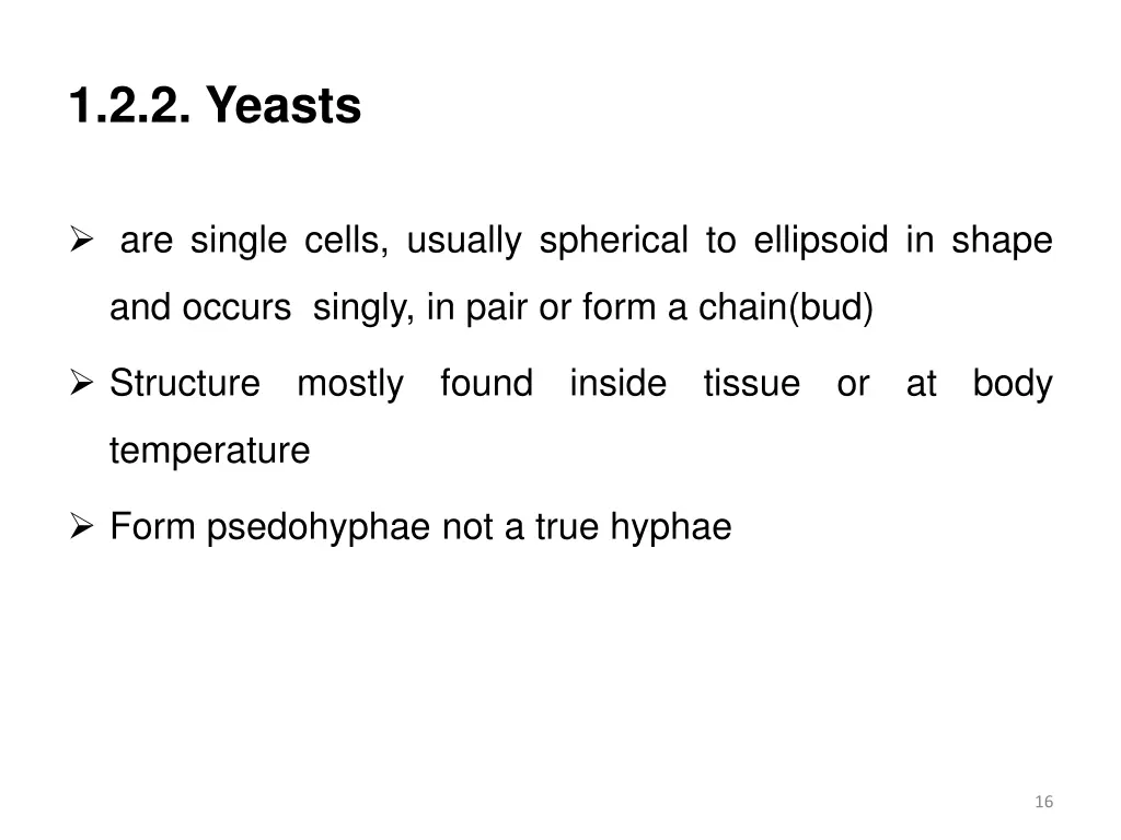 1 2 2 yeasts