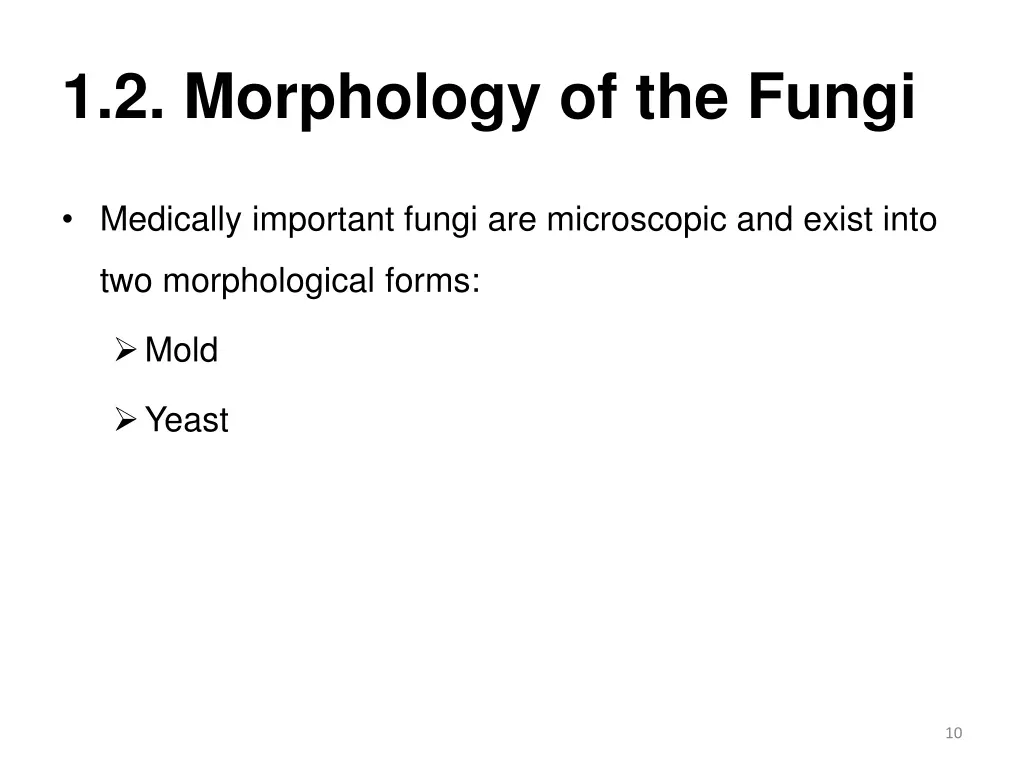 1 2 morphology of the fungi