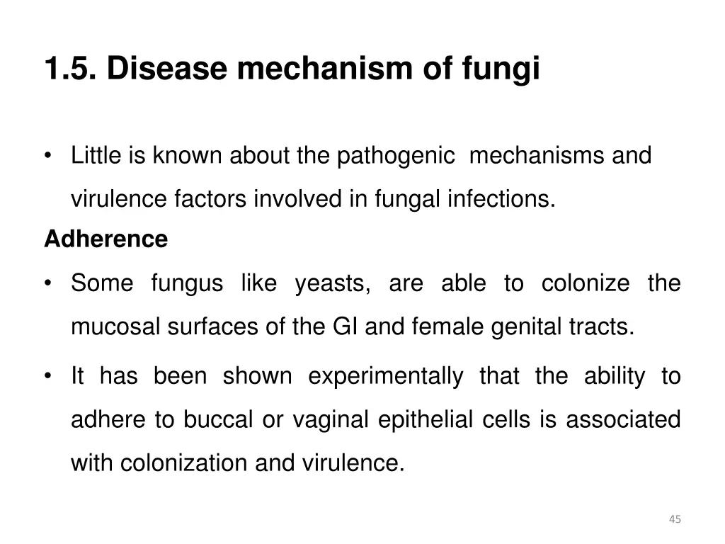 1 5 disease mechanism of fungi