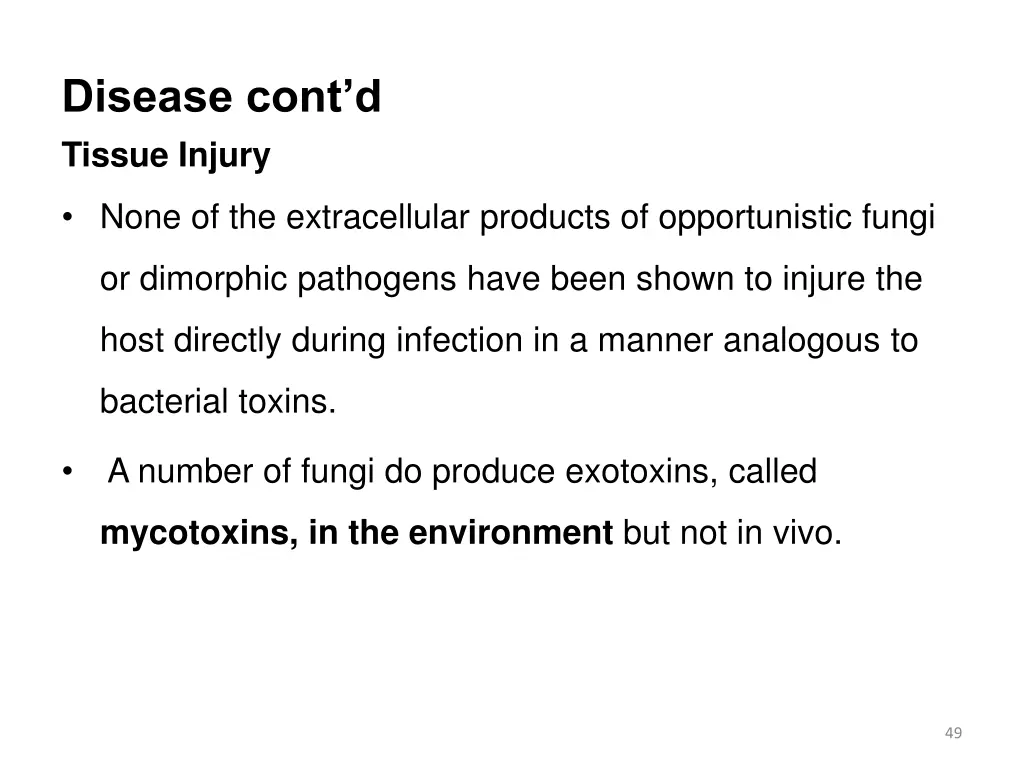 disease cont d tissue injury