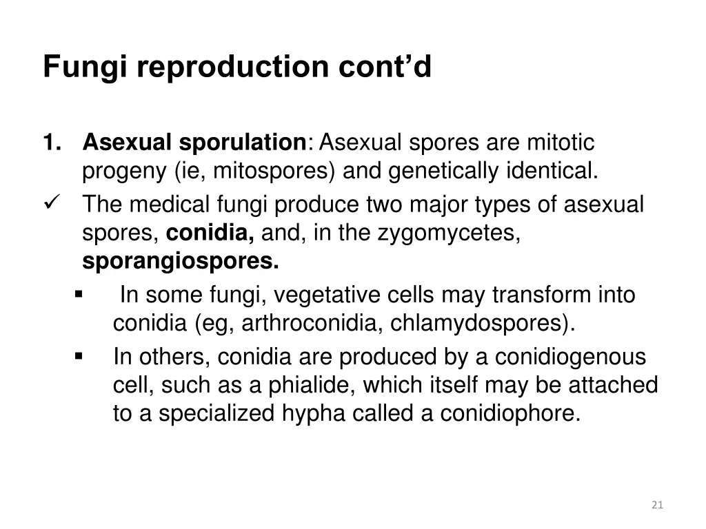 fungi reproduction cont d