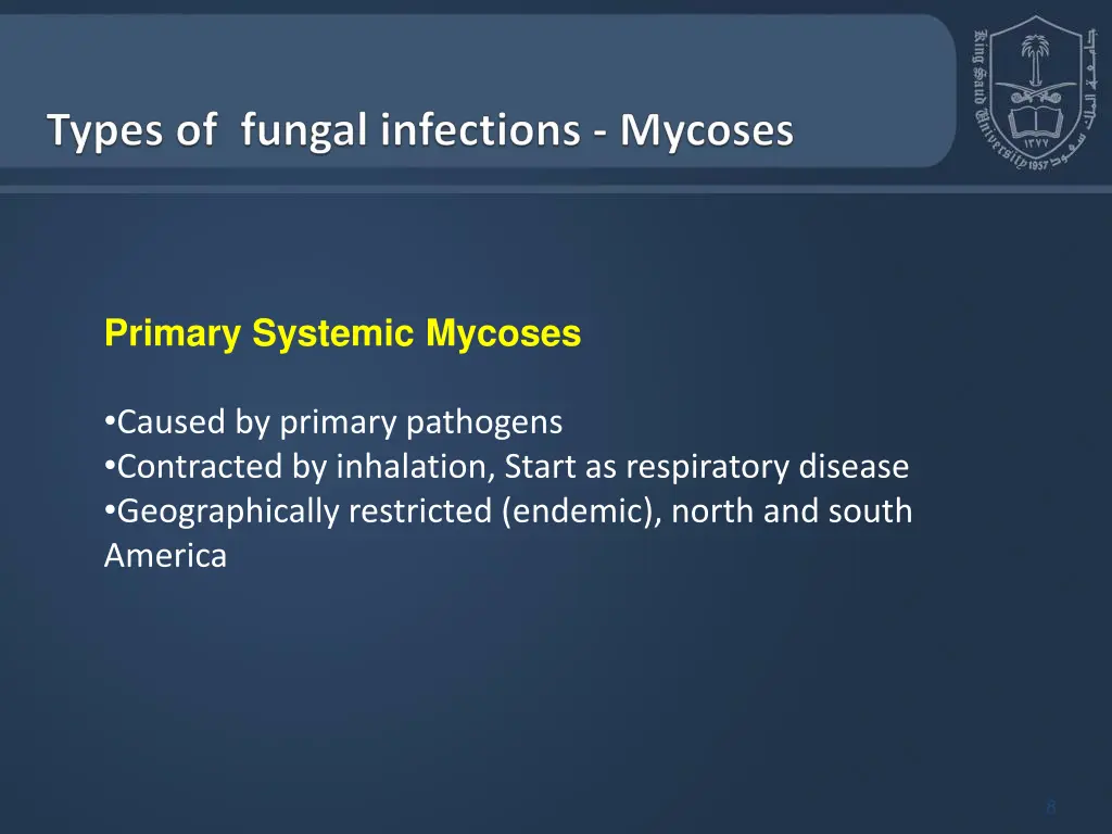 primary systemic mycoses