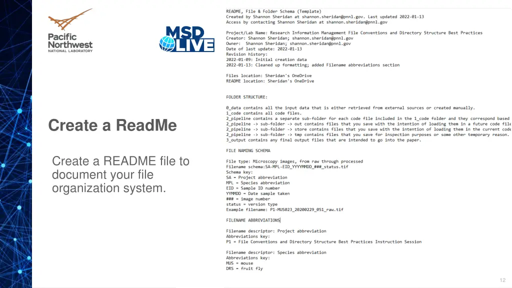 create a readme