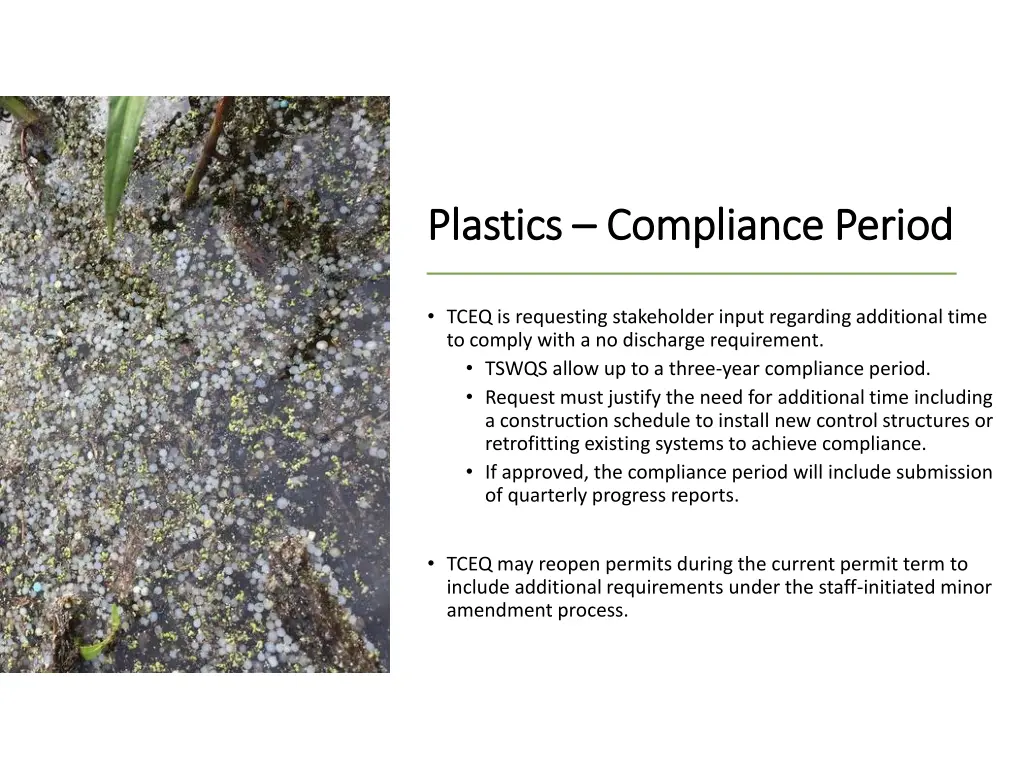 plastics plastics compliance period compliance