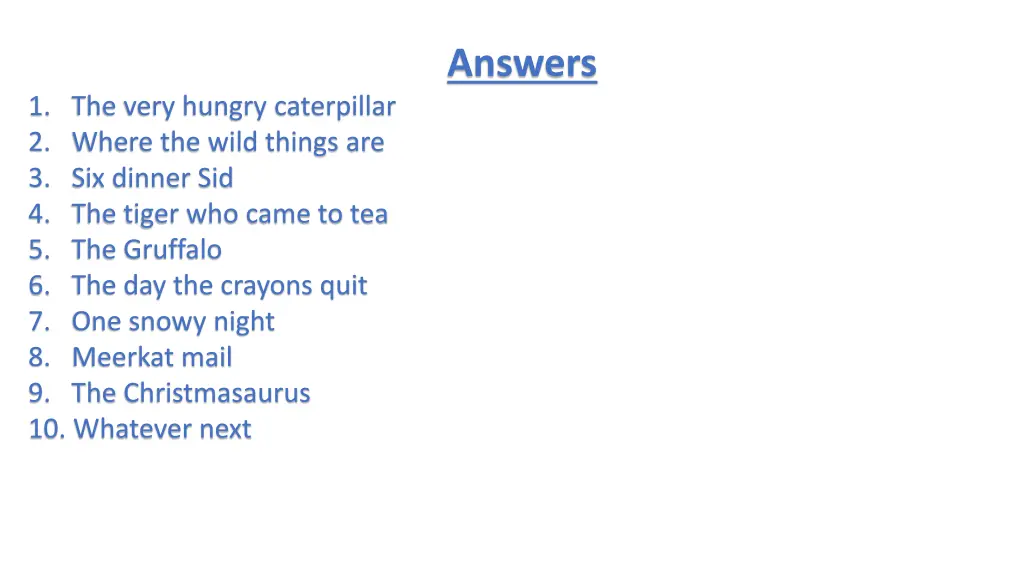 answers