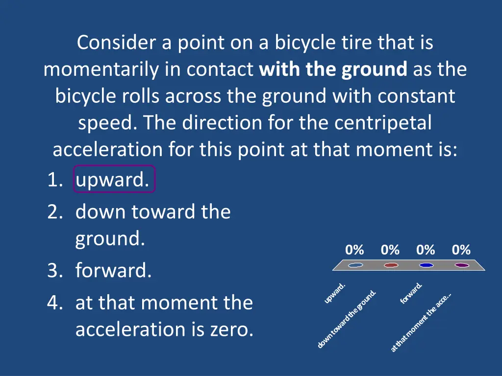 consider a point on a bicycle tire that