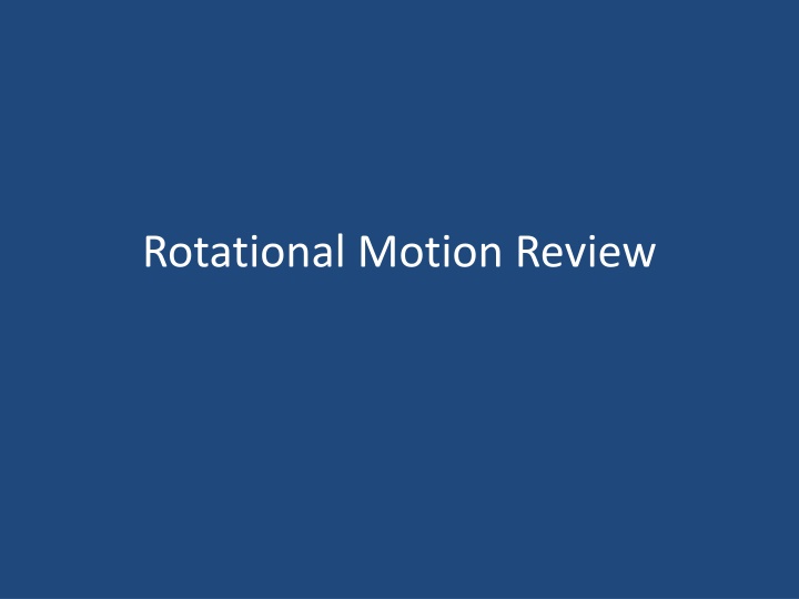 rotational motion review