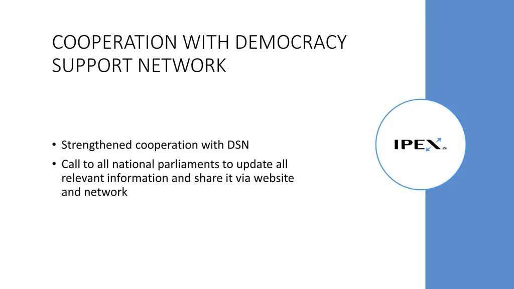 cooperation with democracy support network