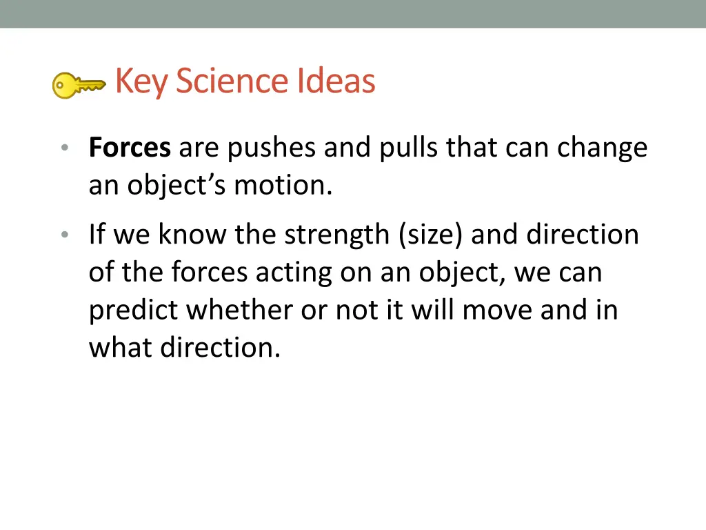 key science ideas