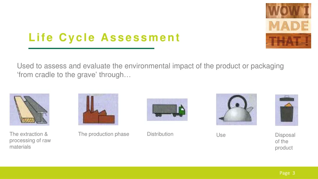 life cycle assessment