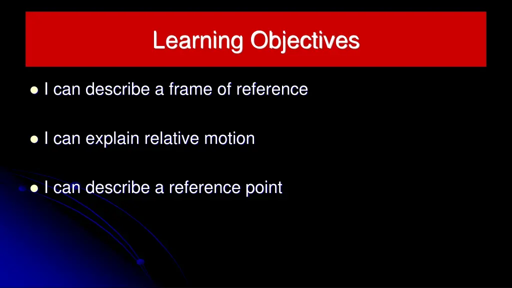 learning objectives