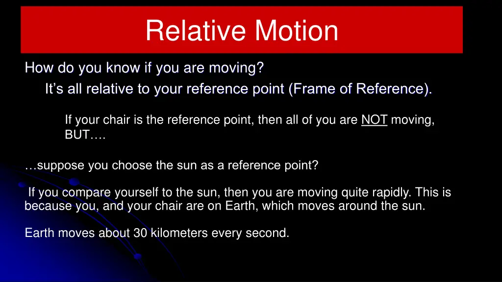 relative motion 1