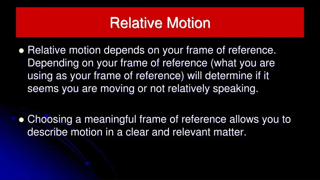 relative motion 2