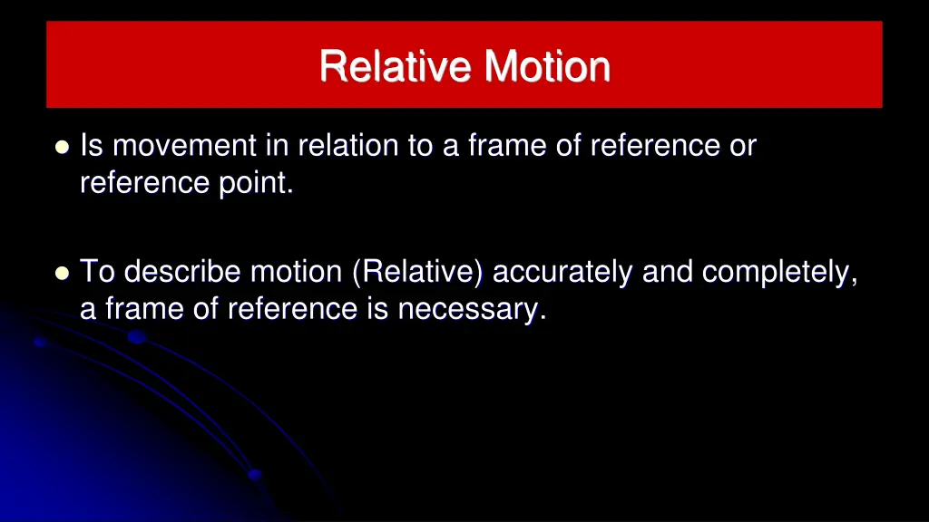 relative motion