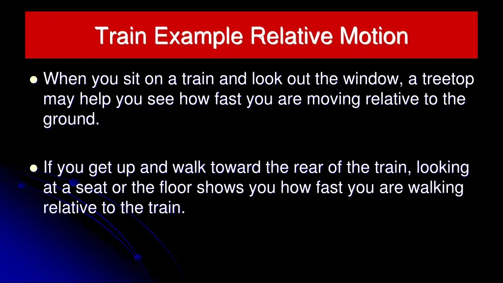 train example relative motion 1