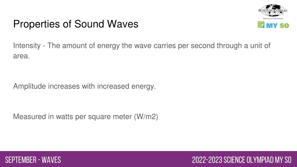 properties of sound waves 1