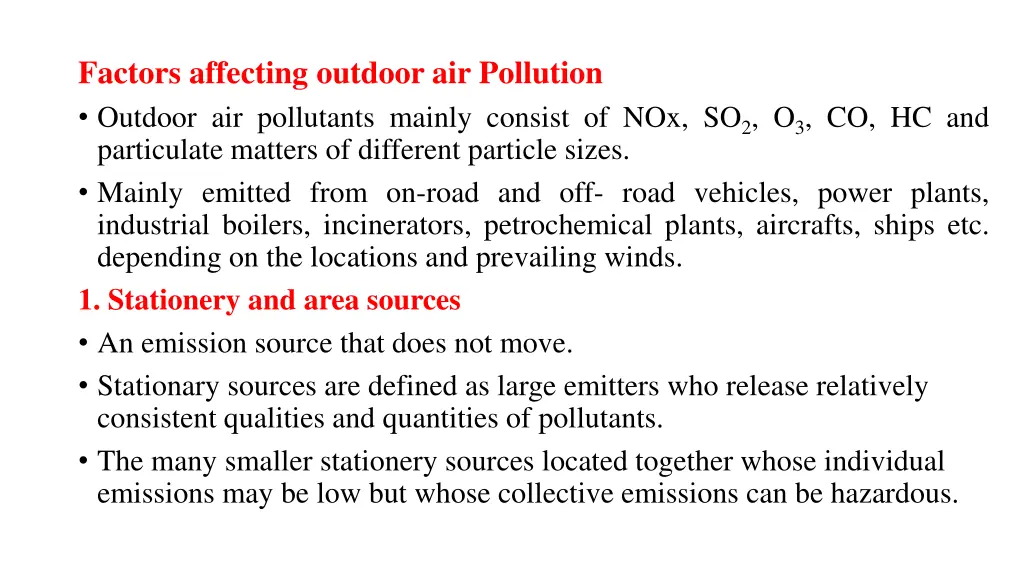 factors affecting outdoor air pollution outdoor