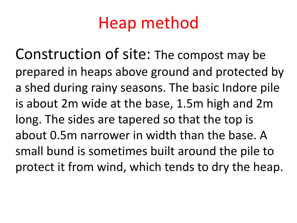 heap method