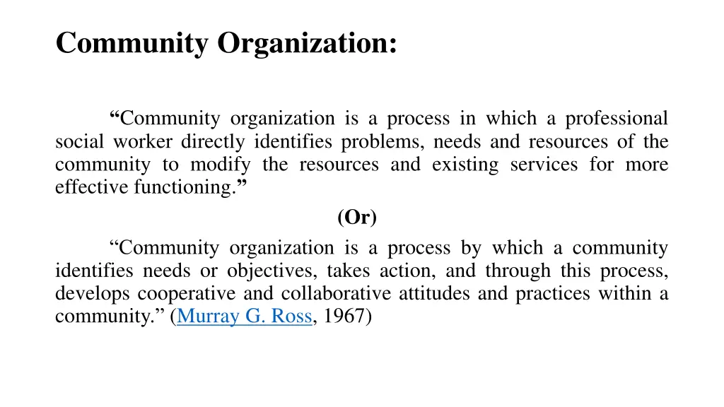 community organization