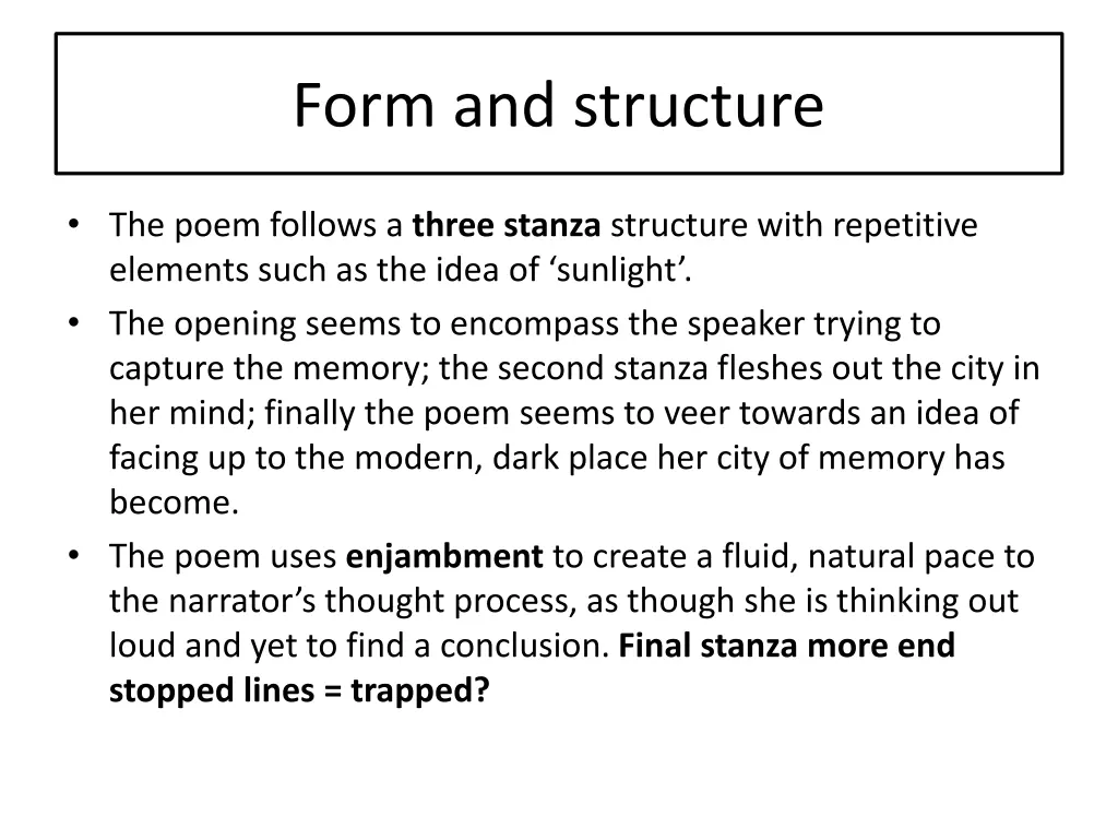 form and structure