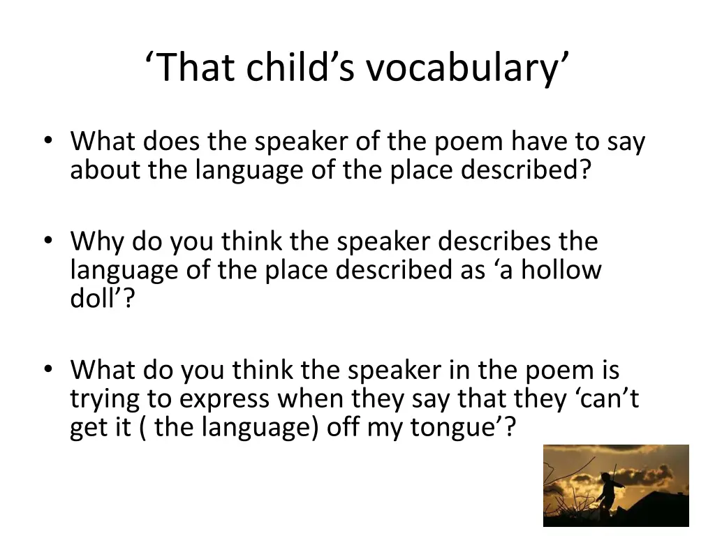 that child s vocabulary