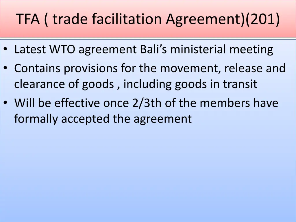 tfa trade facilitation agreement 201