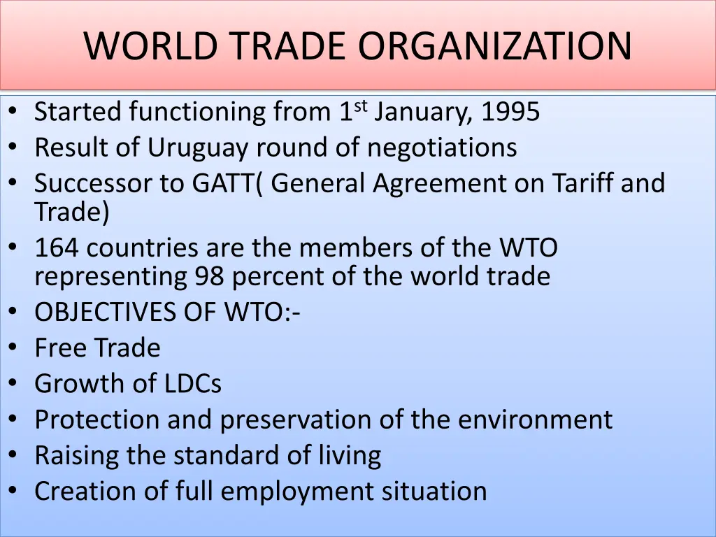 world trade organization