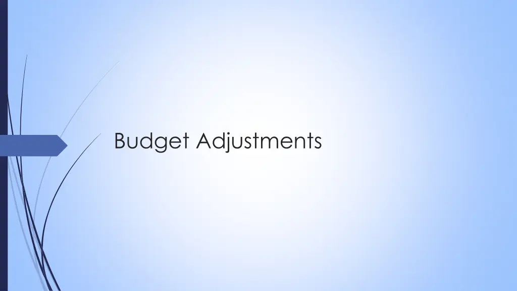 budget adjustments