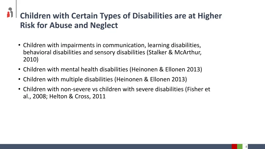 children with certain types of disabilities